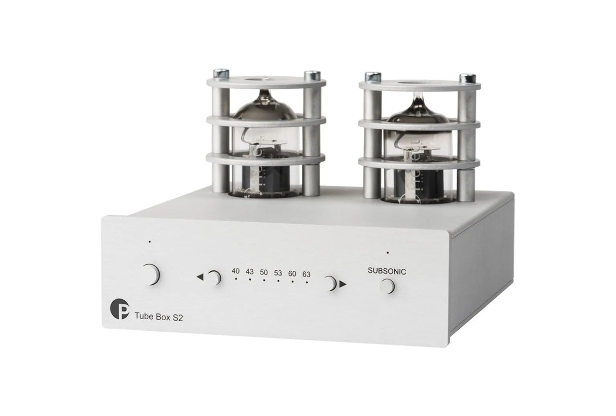Pro-Ject Tube Box S2, Pradinis phono stiprintuvas (įvairių spalvų) - Atviras priekinis skydelis su lemputėmis