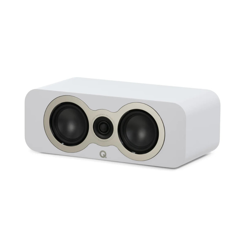 Q Acoustics 3090c, centrinė garso kolonėlė - priekinė panelė su dviem garsiakalbiais