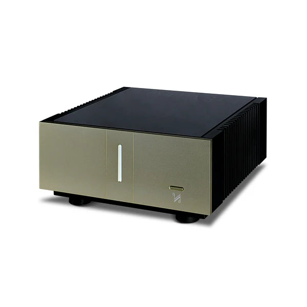 Quad Artera Stereo, galios stiprintuvas - priekinė panelė su vertikalia linija