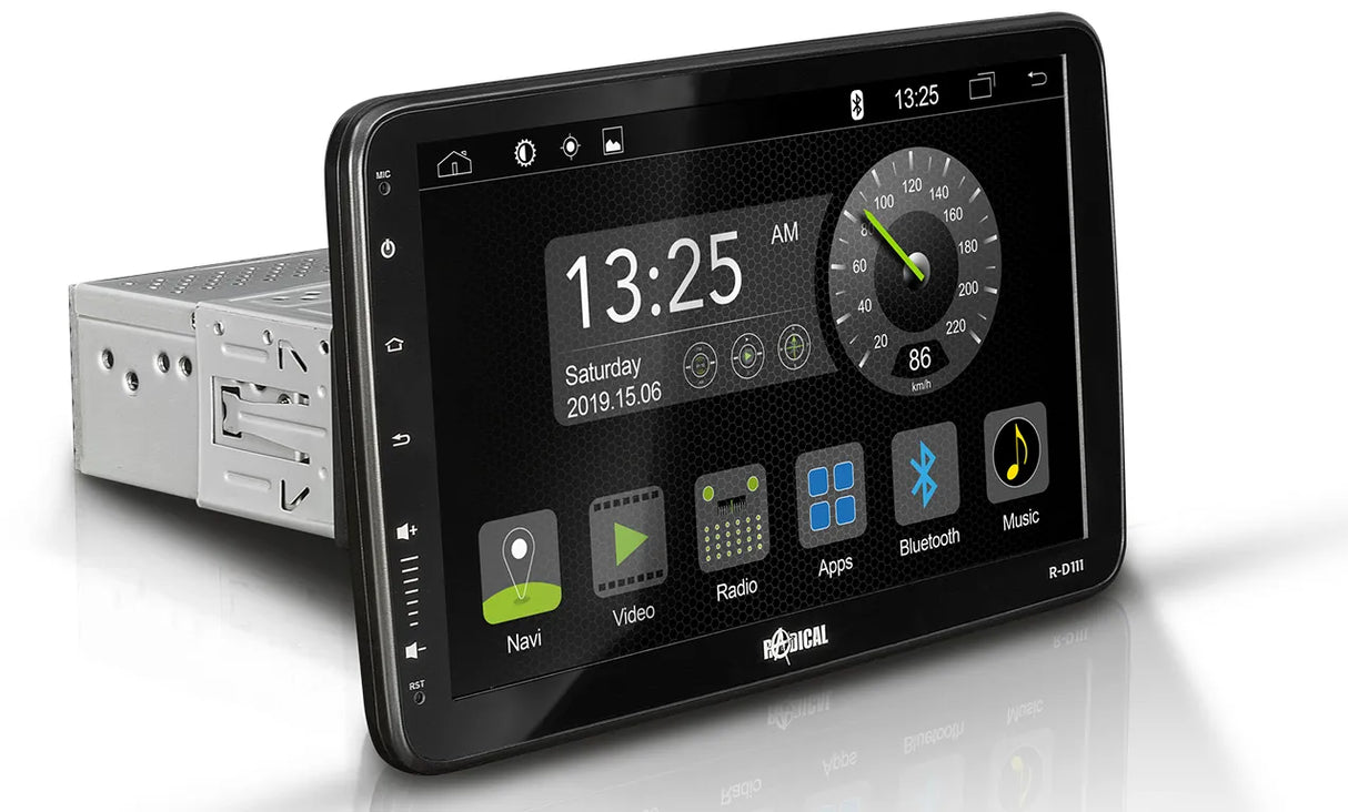 RADICAL R-D111, Android multimedija automobiliui, 1-DIN, USB, BLUETOOTH, WiFi, Android Mirroring