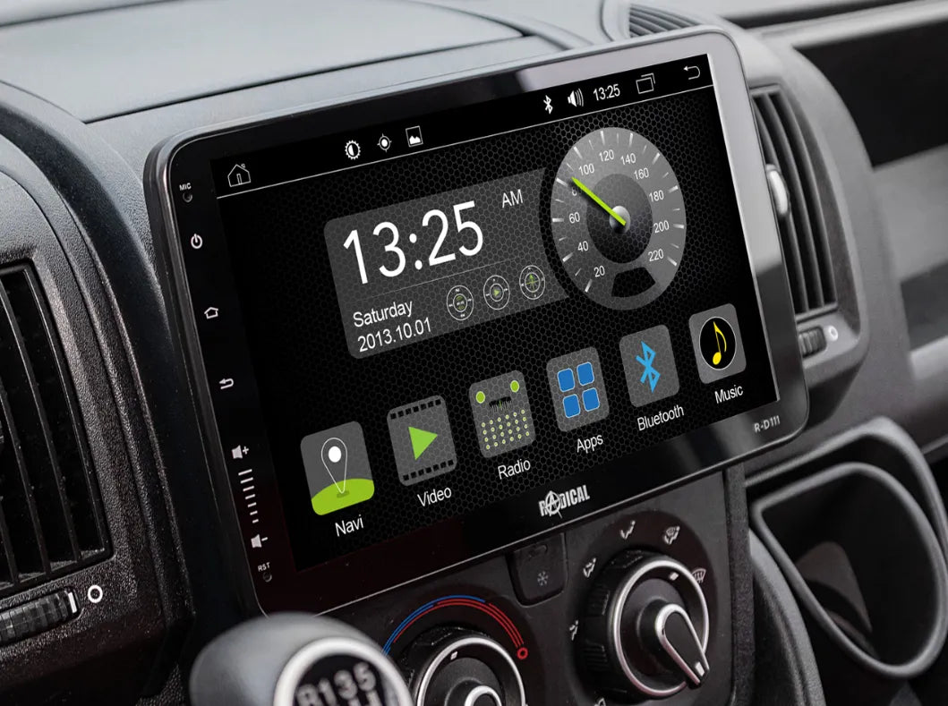 RADICAL R-D111, Android multimedija automobiliui, 1-DIN, USB, BLUETOOTH, WiFi, Android Mirroring