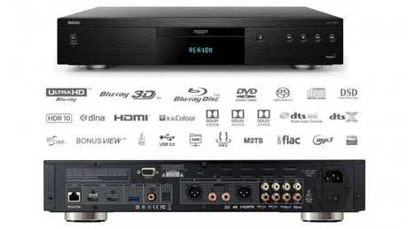 REAVON UBR-X100, 4K Ultra HD Universalus CD grotuvas - galinė panelė su daugybe jungčių