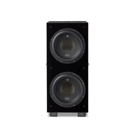 REL 212 Black Label, 12" aktyvi žemų dažnių garso kolonėlė, 1000 W