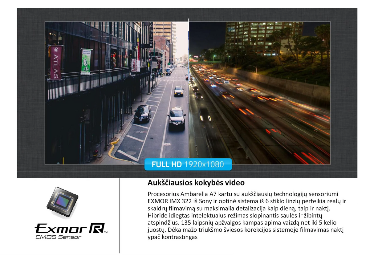 Radaro detektorius-Vaizdo registratorius Neoline HYBRID X-COP 9000