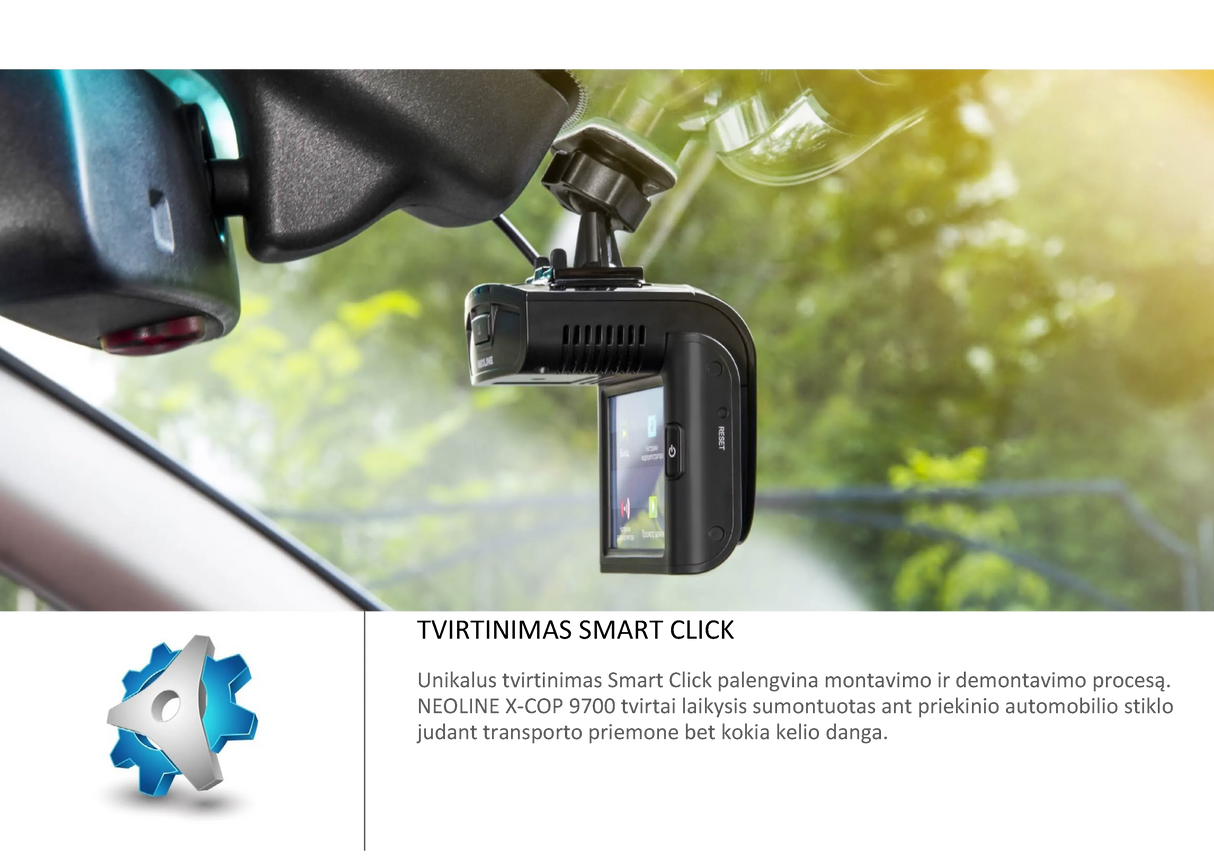 Radaro detektorius-Vaizdo registratorius Neoline X-COP 9700 LT kalba (+nemokamas montavimas)