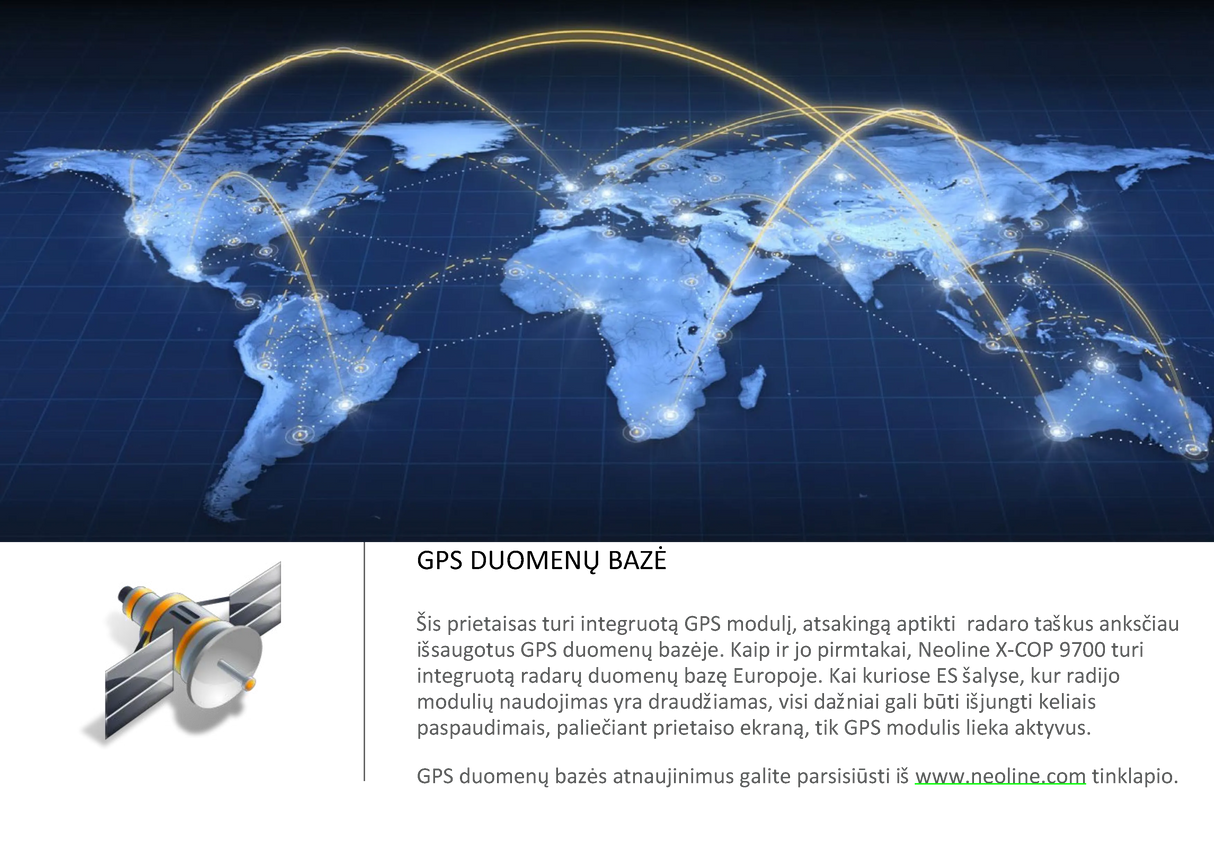 Radaro detektorius-Vaizdo registratorius Neoline X-COP 9700 LT kalba (+nemokamas montavimas)