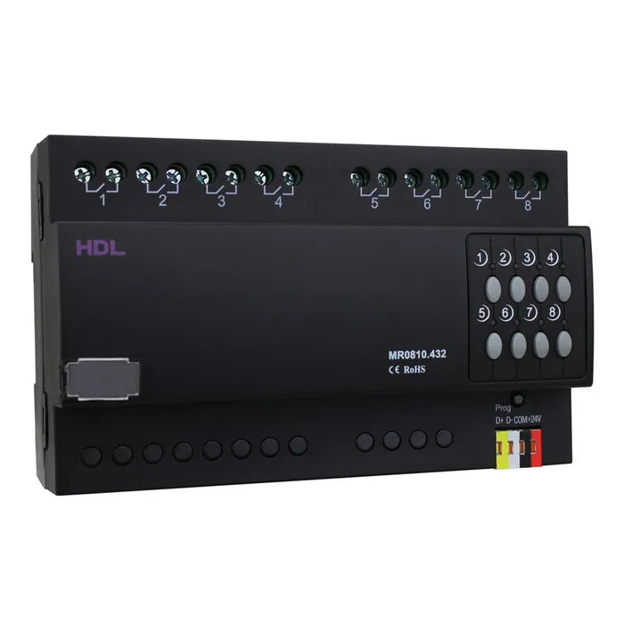 Relių modulis HDL-MR0810.432, 8x10A