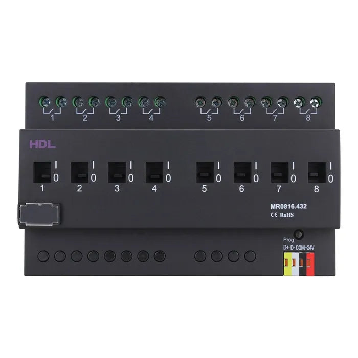 Relių modulis HDL-MR0816.432, 8x16A