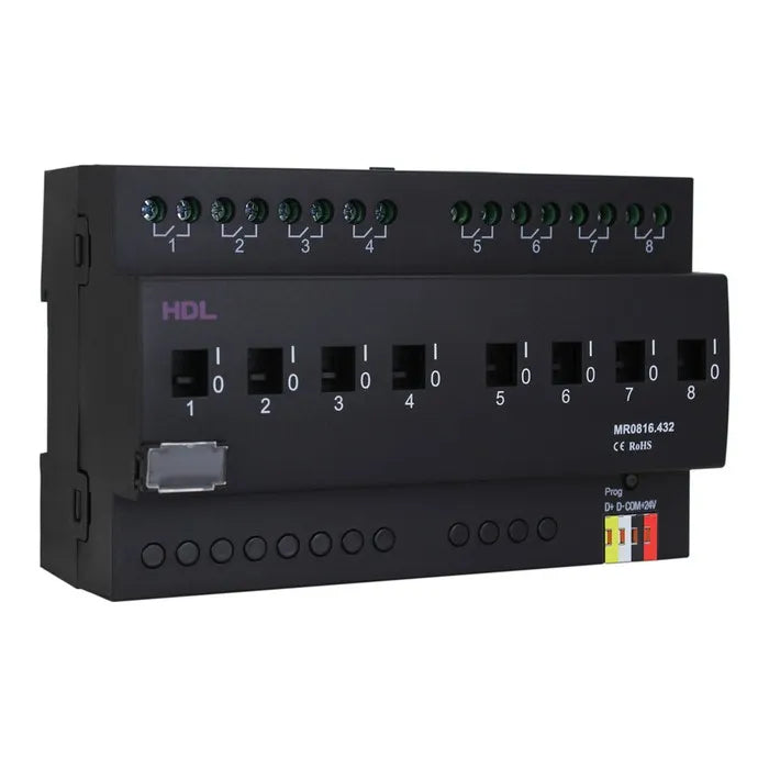 Relių modulis HDL-MR0816.432, 8x16A