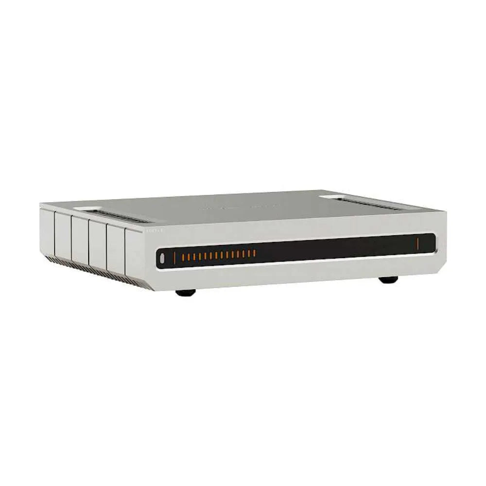 Roksan Caspian 4G Power Amplifier, galios stiprintuvas - priekinė panelė su indikatoriais