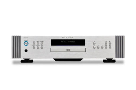 Rotel DT-6000, CD grotuvas su DAC - sidabrinė panelė su mygtukais ir ekranu