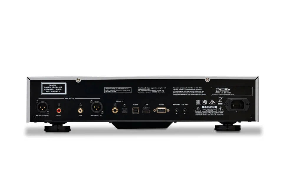 Rotel DT-6000, CD grotuvas su DAC - galinė panelė su daugybe jungčių