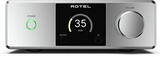 Rotel DX-5, integruotas stereo stiprintuvas su DAC ir Bluetooth - Priekinė panelė su ekranu ir valdikliais