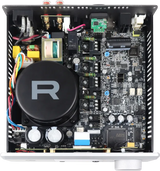 Rotel DX-5, integruotas stereo stiprintuvas su DAC ir Bluetooth - vidinis komponentų vaizdas su plokšte
