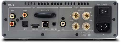 Rotel DX-5, integruotas stiprintuvas su DAC ir Bluetooth