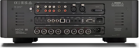 Rotel Michi X3 Series 2, integruotas stereo stiprintuvas - Galinė panelė su daugybe jungčių