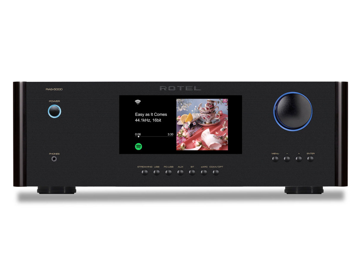 Rotel RAS-5000, 2x220W išmanus garso stiprintuvas su tinklo grotuvu