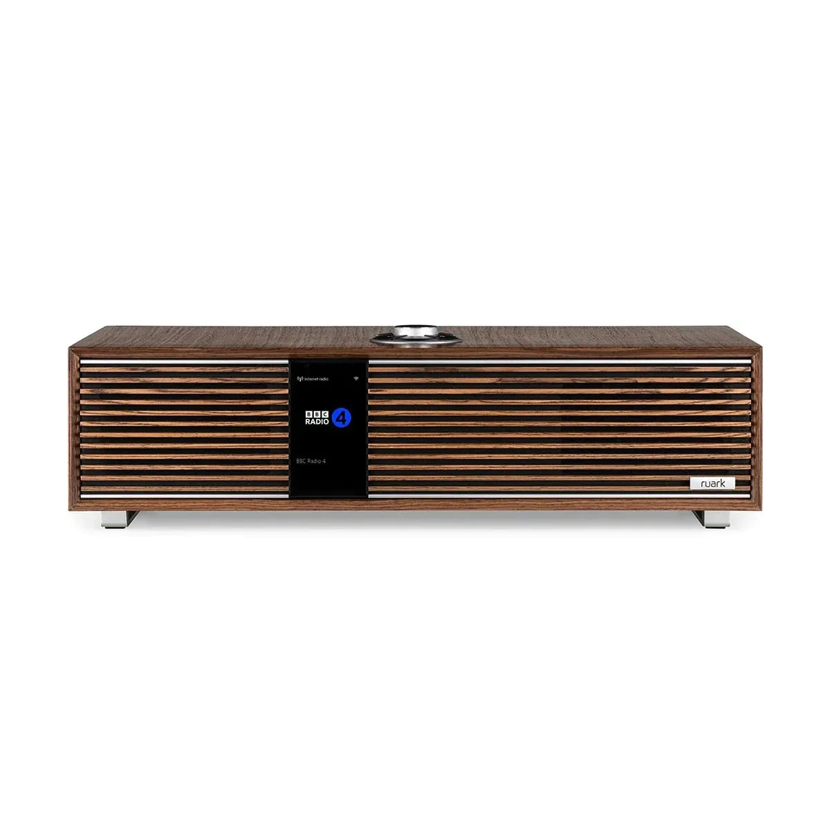 Ruark R410, integruota išmani muzikos sistema/kolonėlė - Priekinė panelė su grotelėmis ir ekranu