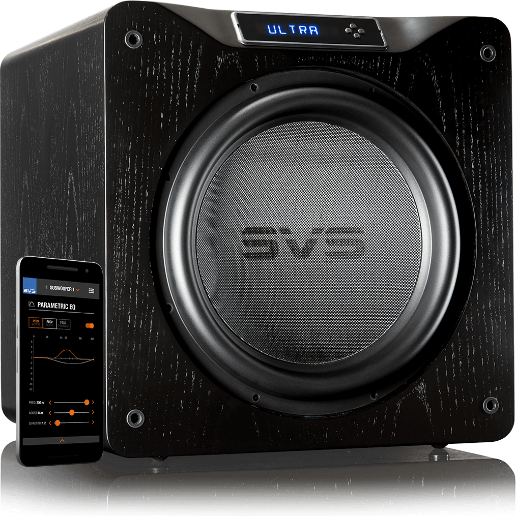 SVS SB16-Ultra Subwoofer, žemų dažnių garso kolonėlė (įvairių spalvų)- juoda