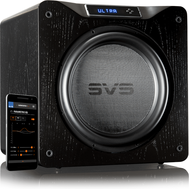 SVS SB16-Ultra Subwoofer, žemų dažnių garso kolonėlė (įvairių spalvų)- juoda