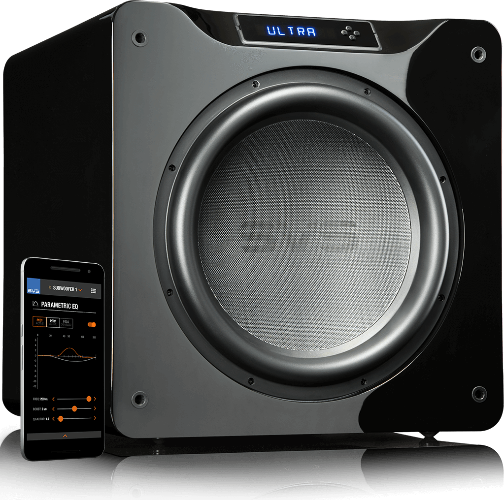 SVS SB16-Ultra Subwoofer, žemų dažnių garso kolonėlė (įvairių spalvų)- juoda blizgi