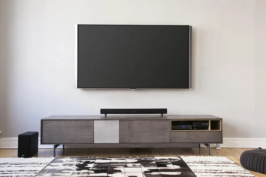 SM Denon HEOS HOME CINEMA SoundBaras su bevieliu žemų dažnių garsiakalbiu