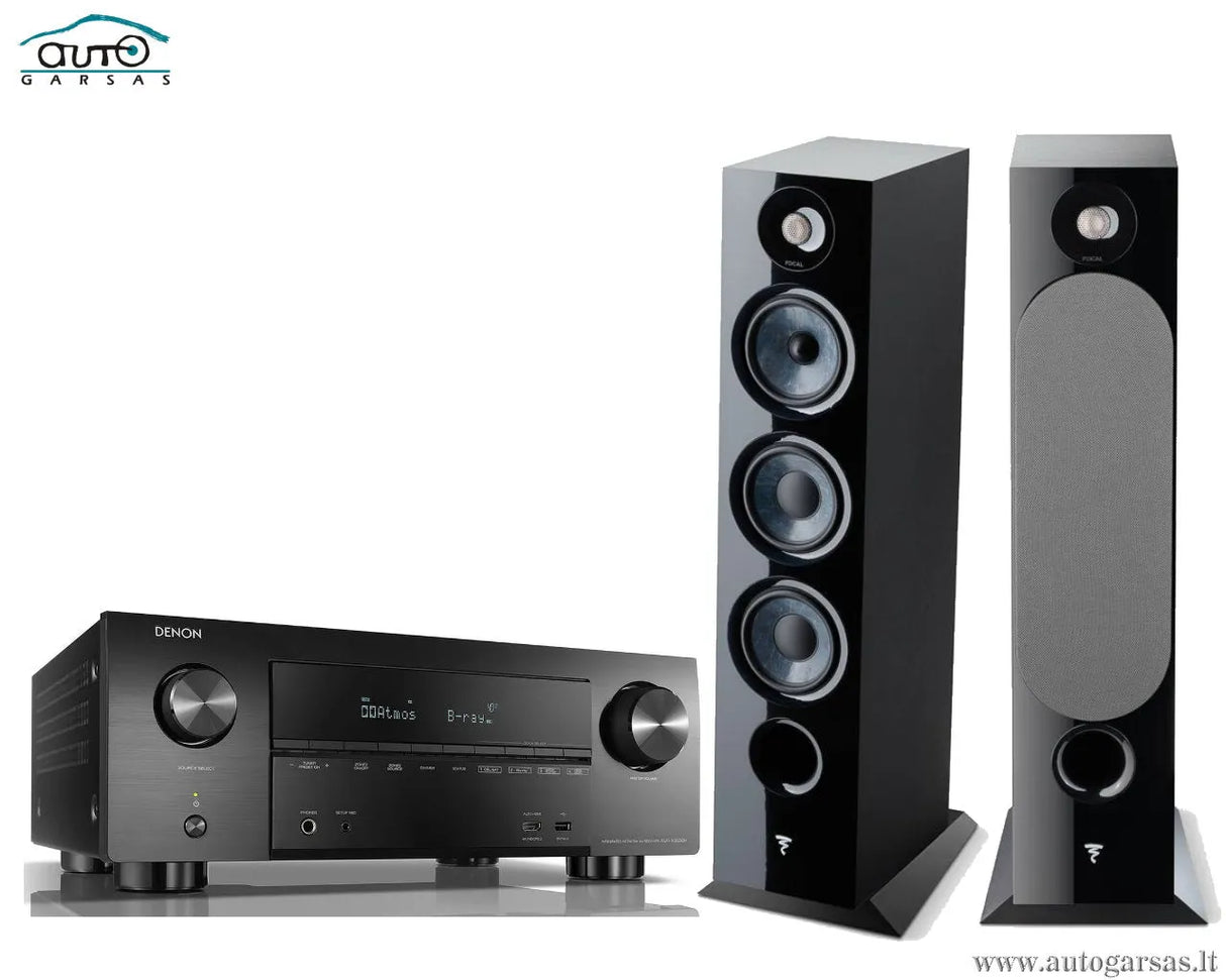 SM Premium klasės stereo komplektas - AV resyveris Denon AVR-X3500H, su kolonėlėm Focal Chora 826