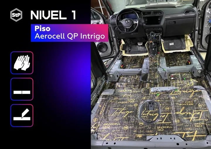 STP AEROCELL QP INTRIGO - automobilio salonas su garso izoliacija ant grindų