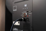 SVS SB-3000 R|Evolution, aktyvi žemų dažnių garso kolonėlė, 1200W - Galinė panelė su jungtimis ir laidu