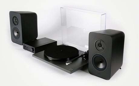 Rega SYSTEM ONE, patefono, lentyninių garso kolonėlių bei integruoto stiprintuvo komplektas