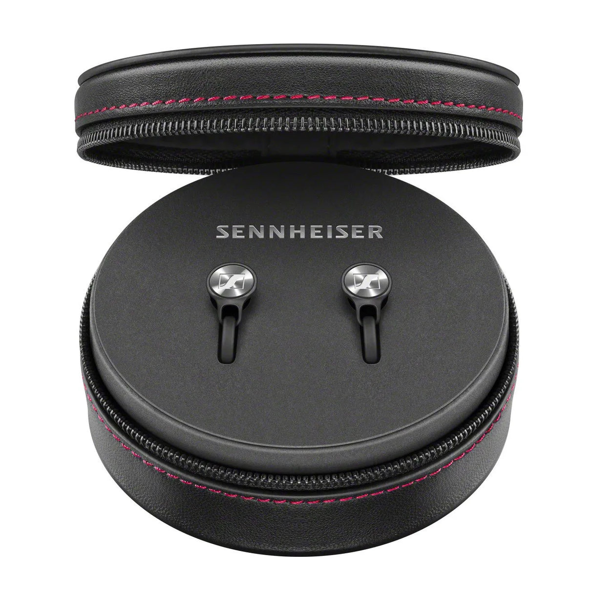 Sennheiser Momentum Free, In-Ear belaidės ausinės - apvalus dėklas su ausinėmis viduje