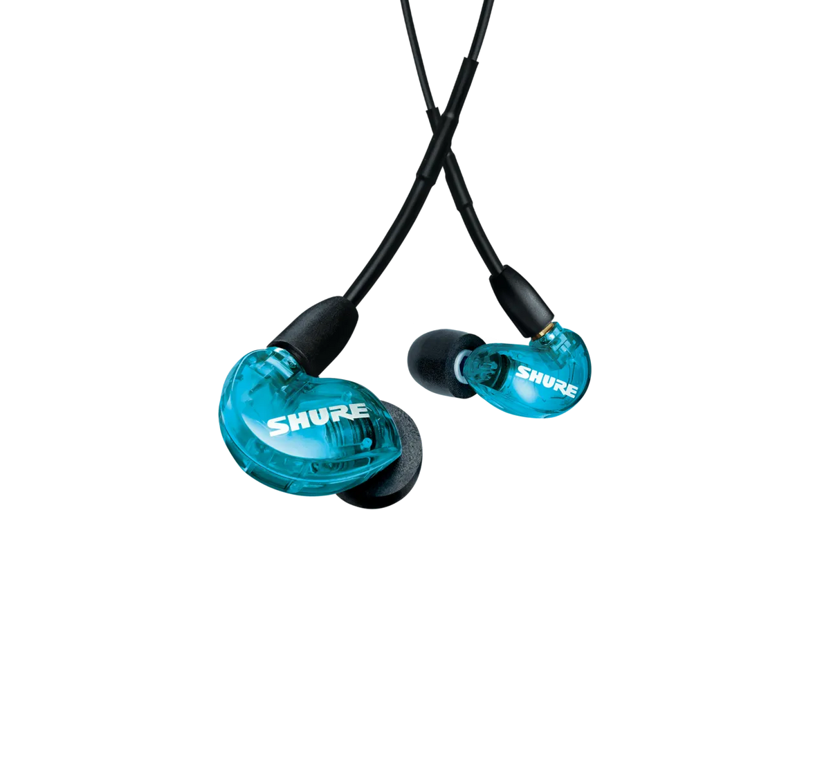 Shure AONIC 215, Ausinės (įvairių spalvų) - Permatomi mėlyni ausinukai su laidais
