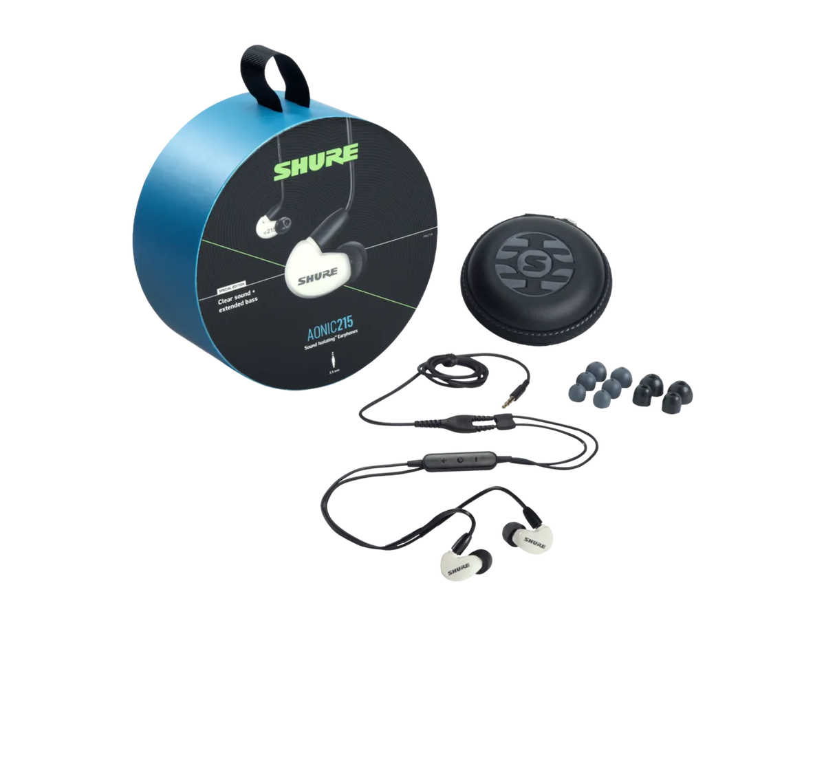 Shure AONIC 215, Ausinės (įvairių spalvų) - Ausinės su priedais ir pakuote