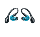 Shure AONIC 215 TRUE WIRELESS, Belaidės ausinės (įvairių spalvų) - Permatomi mėlyni ausinių korpusai