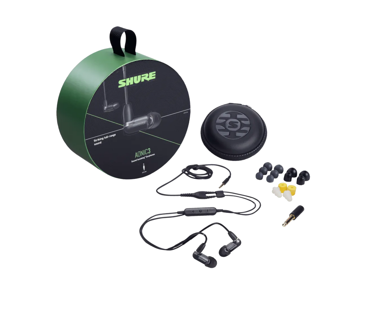 Shure AONIC 3, Ausinės (įvairių spalvų) - Viskas komplektas su dėklu ir ausų antgaliais