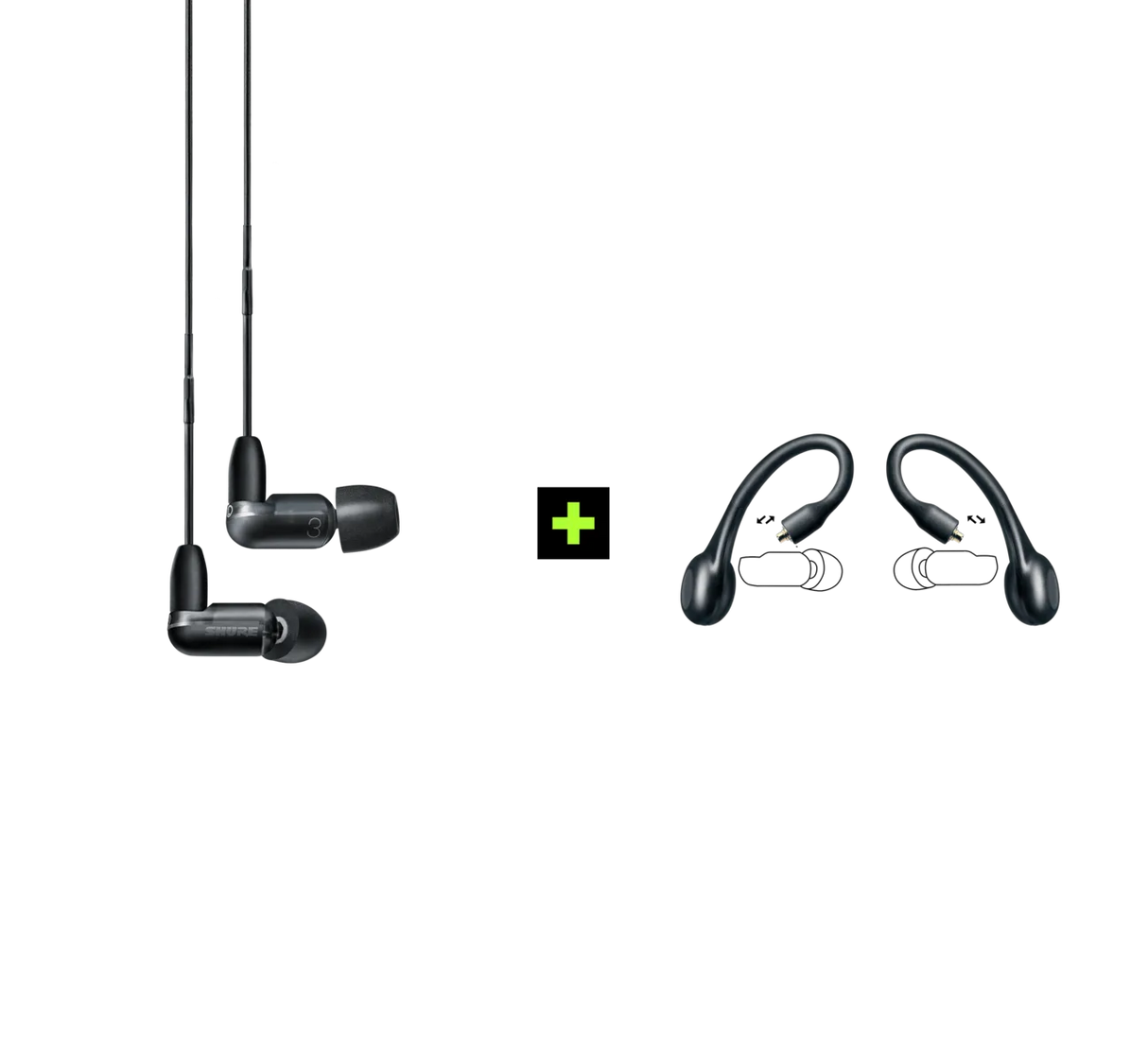 Shure AONIC 3 TRUE WIRELESS EARPHONE BUNDLE, Ausinių ir belaidžių ausi