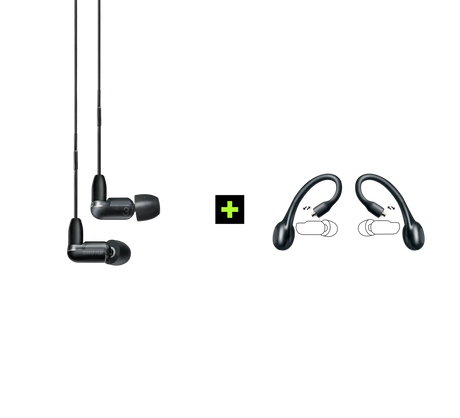 Shure AONIC 3 TRUE WIRELESS EARPHONE BUNDLE, Ausinių ir belaidžių ausi