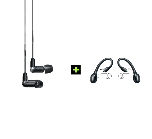 Shure AONIC 3 TRUE WIRELESS EARPHONE BUNDLE, Ausinių ir belaidžių ausi