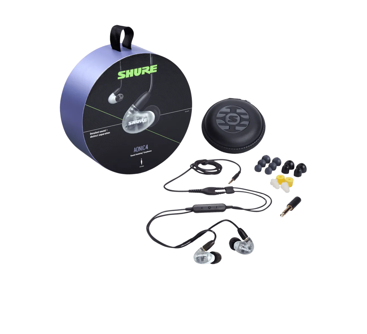 Shure AONIC 4, Ausinės (įvairių spalvų) - viskas komplekte su pakuote ir priedais