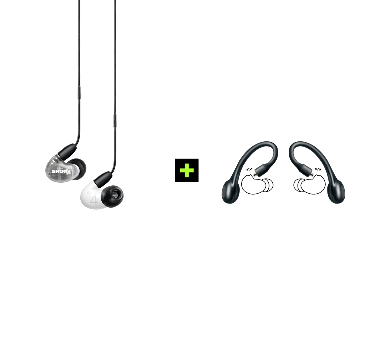 Shure AONIC 4 TRUE WIRELESS EARPHONE BUNDLE, Ausinių ir belaidžių ausi - ausinės su laidais ir belaidžiai priedai