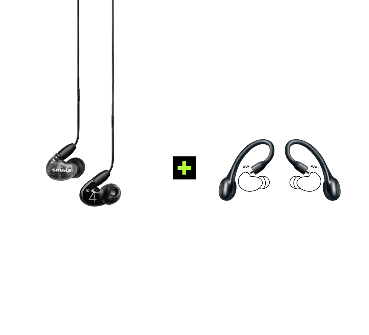 Shure AONIC 4 TRUE WIRELESS EARPHONE BUNDLE, Ausinių ir belaidžių ausi