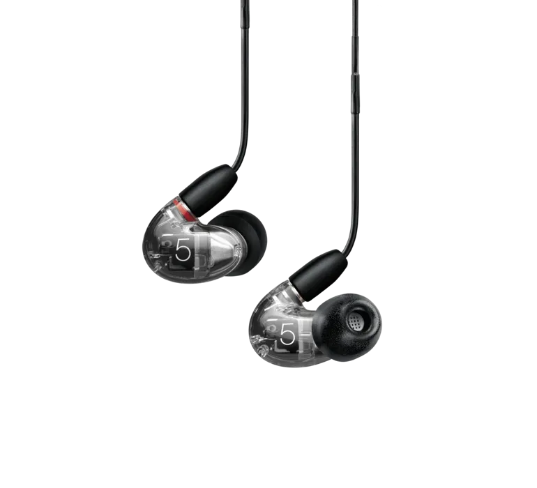 Shure AONIC 5, In-Ear tipo ausinės su išorinių garsų slopinimo funkcij - permatomi ausinukai su skaičiumi 5