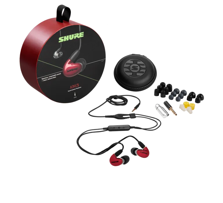 Shure AONIC 5, In-Ear tipo ausinės su išorinių garsų slopinimo funkcij - viskas komplekte su ausinėmis ir priedais