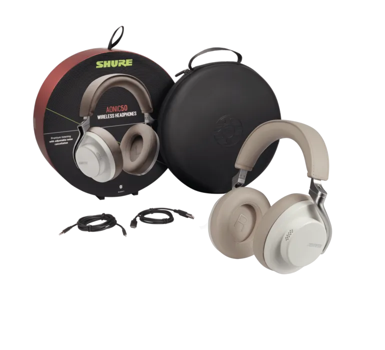 Shure AONIC 50, belaidės Over-Ear tipo ausinės su išorinių garsų slopi