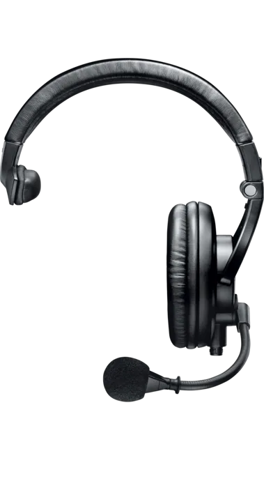 Shure BRH441M, mikrofonas su ausine - šoninis ausinių ir mikrofono vaizdas