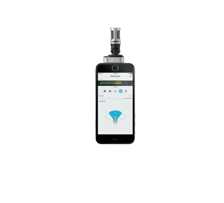 Shure MV88, mikrofonas su skaitmeniniu kondensatoriumi