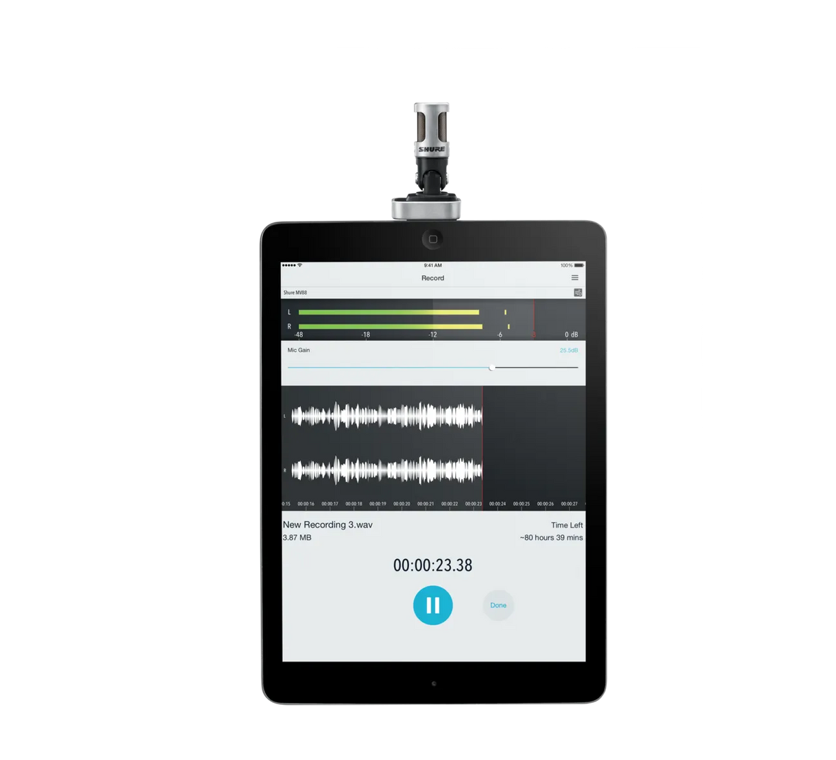 Shure MV88, skaitmeninis mikrofonas išmaniesiems įrenginiams