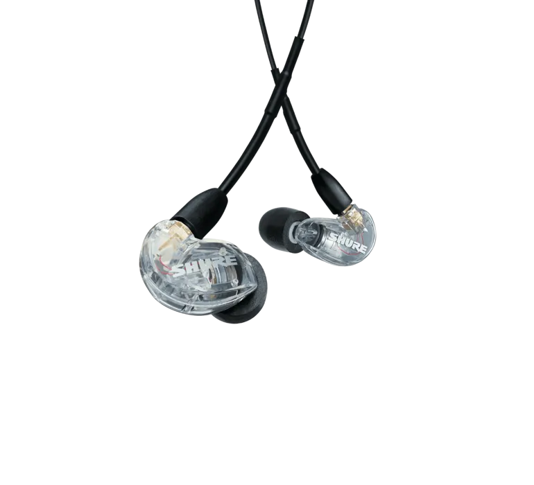 Shure SE215 WIRELESS, belaidės In-Ear tipo ausinės su išorinių garsų s - skaidrios ausinės su laidais ir logotipu