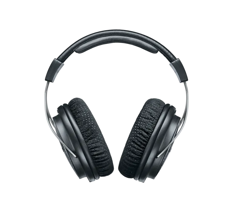 Shure SRH1540, premium klasės Closed-Back tipo ausinės - Šoninis vaizdas su ausinių lankeliu