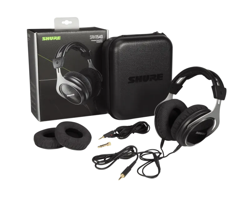 Shure SRH1540, premium klasės Closed-Back tipo ausinės - Papildomos ausinės ir laidai su adapteriais